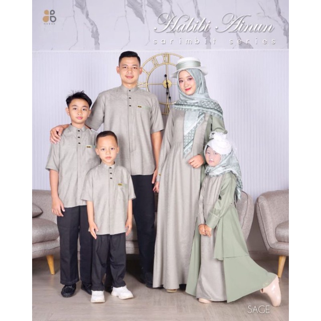 sarimbiy habibi ainun sage nubua || baju muslim couple bareng keluarga || sage