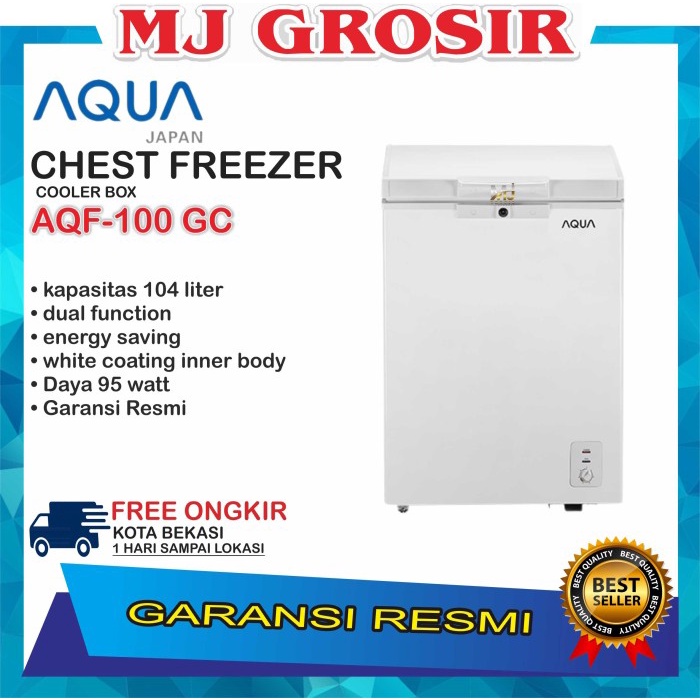 Promo Aqua Aqf 100 W Chest Freezer Box 100 L 100 Liter Sanyo Japan