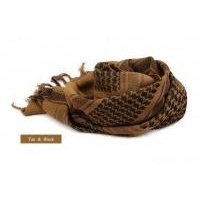 FMA Arab Shemagh Scarf - Tan & Black
