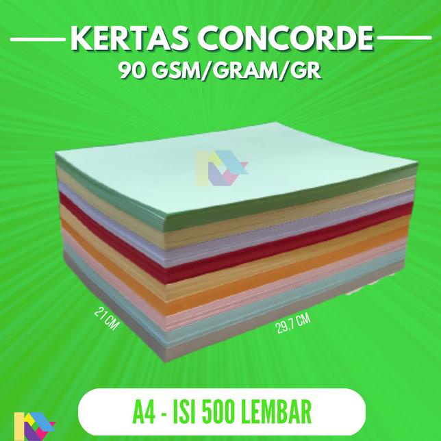 

Kertas Concorde A4 90 Gsm isi 500 lembar / Concorde A4 / Kertas Surat Kode lb 1080