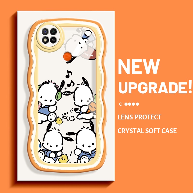 Casing Ponsel untuk Xiaomi Redmi 9C NFC Redmi 8 9A 10C 8A 9T Case headset wortel HP pola batas gelom