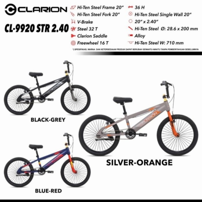 Promo Sepeda Anak Bmx Clarion 9920 Str 20 Inch