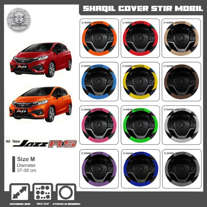 Sarung Stir Mobil Honda Jazz, Cover Stir Mobil Jazz, Sarung Stir Minibus