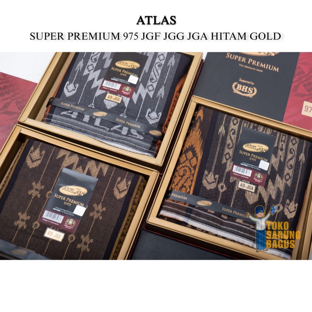 SARUNG PREMIUM Sarung Atlas Super Premium 975 970 960 950 920 Gold Warna Hitam