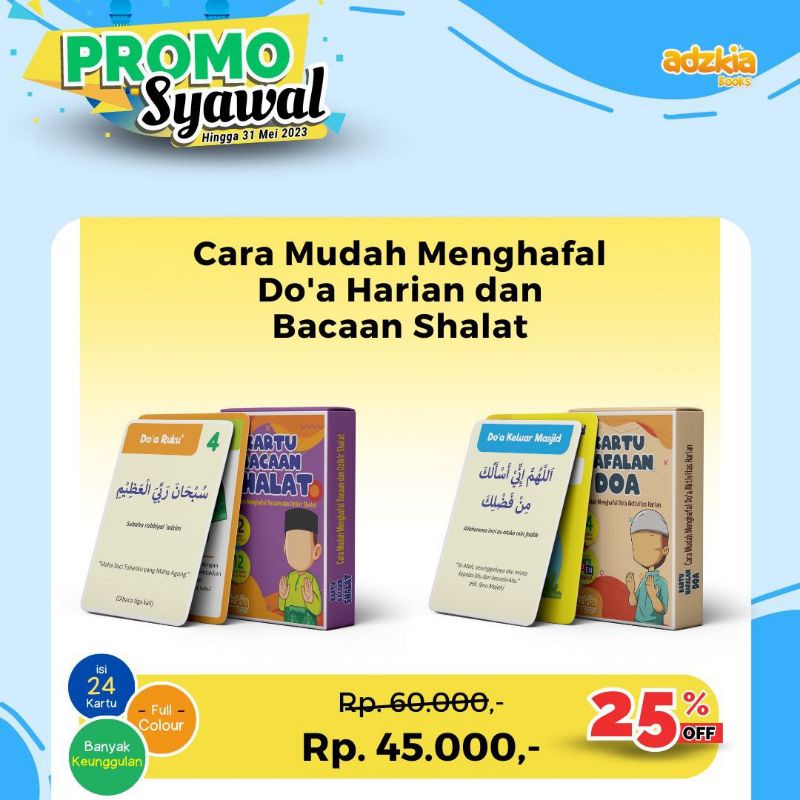 KARTU HAFALAN BACAAN SHOLAT DAN DOA ~ Full Colour