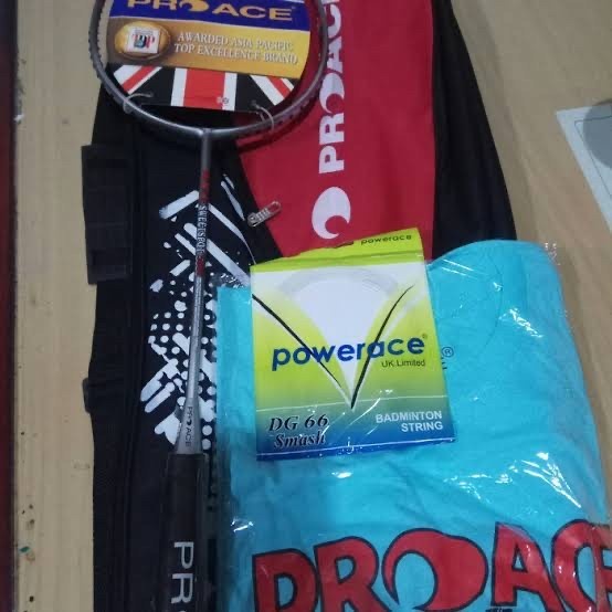 Raket Badminton Pro Ace Sweetspot 5000/ Ss 5000 Komplit +Tas Original Terpopuler