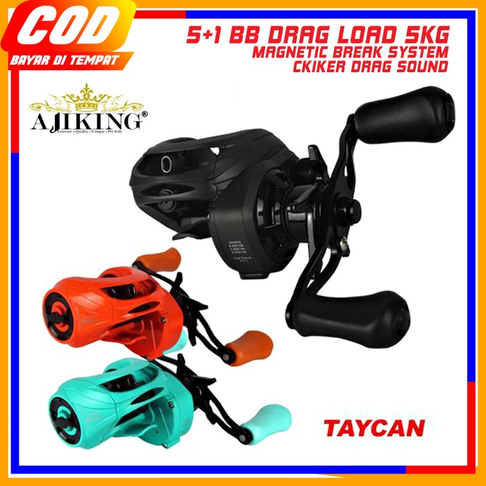 ✨Ori Reel Pancing Casting Bc Ajiking Reel Taycan Bait Casting 3 Colour Bisa Sameday