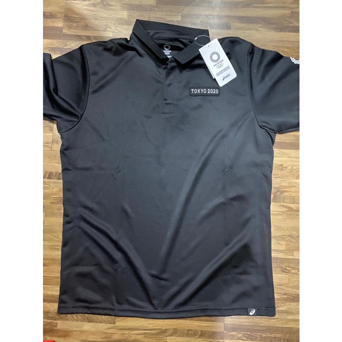 ✨New Asics Tokyo 2020 Olympic Polo Shirt Black Bisa Sameday