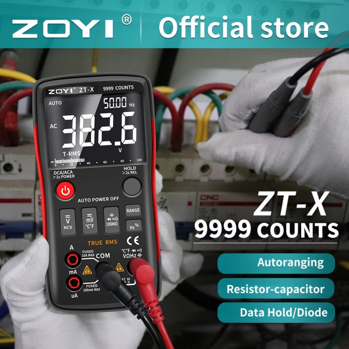 Promo Zoyi Zt-X Auto Multimeter Digital Multitester Avometer Digital Ori Terbaru