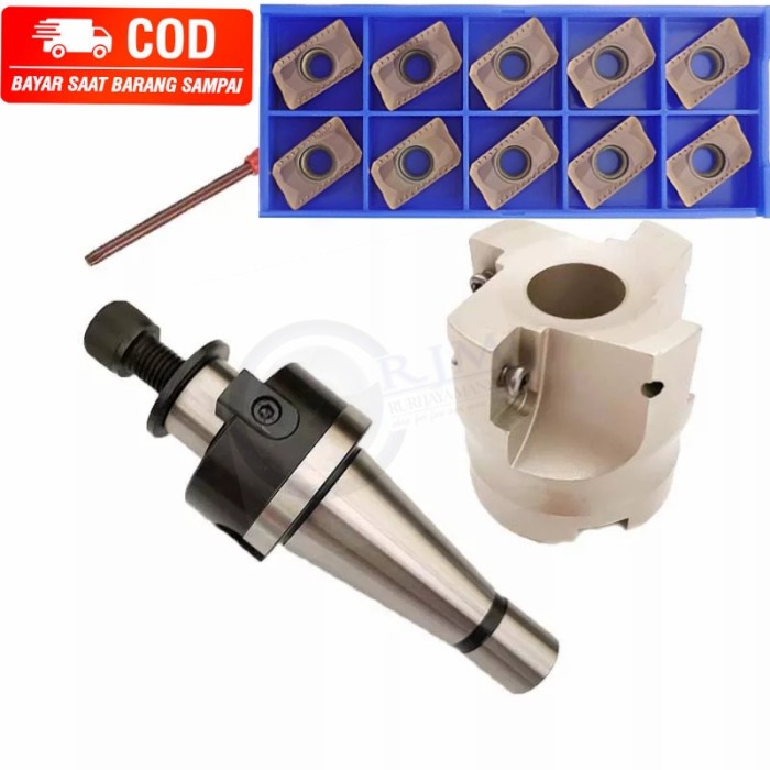 ✅Ready Arbor Nt30 Facemiill 50Mm Set Insert Apmt16 Carbide For Milling Sm4 Berkualitas