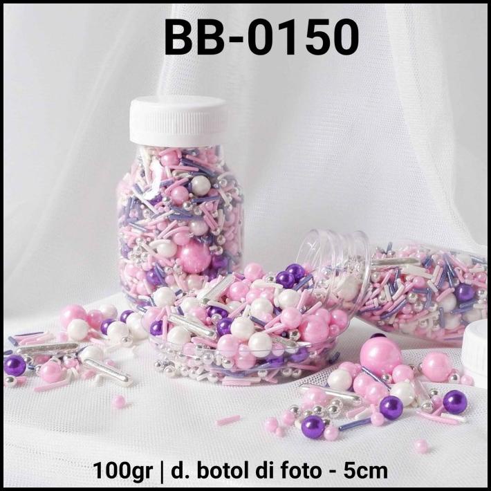 

BEST DEAL BB-0150 SPRINKLES SPRINKLE SPRINGKEL 100GR MUTIARA STICK MIX UNGU PINK !!!
