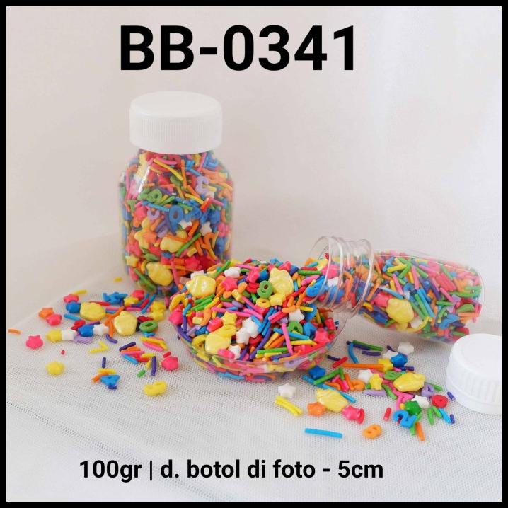 

TERBARU BB-0341 SPRINKLES SPRINKLE SPRINGKEL 100GR CUPCAKE ANGKA RAINBOW !!!