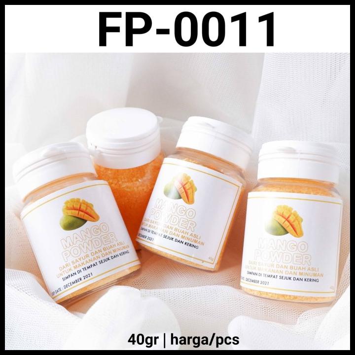 

TERBARU FP-0011 PEWARNA PERASA MAKANAN ALAMI 40GR BUBUK MANGGA MANGO ORANGE !!