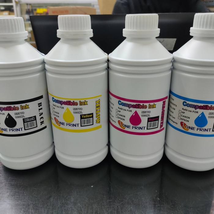 

Tinta Printer Dye Isi Ulang Literan ( Universal ) Epson Canon Hp