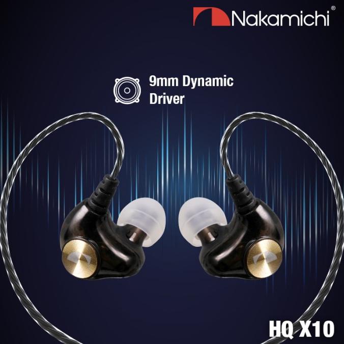 Nakamichi HQ X10 Dynamic Driver In Ear Monitor Wired Earphone Mic