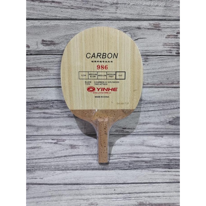 Kayu Bet Tenis Meja Yinhe 986 Carbon Penholder Original Kode 714