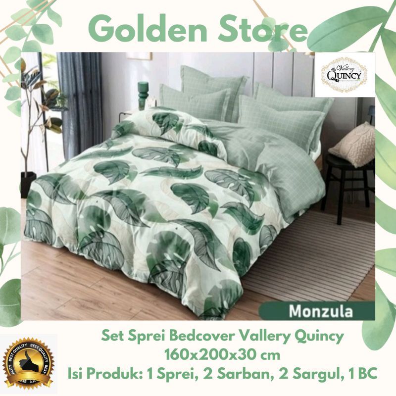 Set Sprei Bedcover Vallery Quincy 160x200x30 Monzula