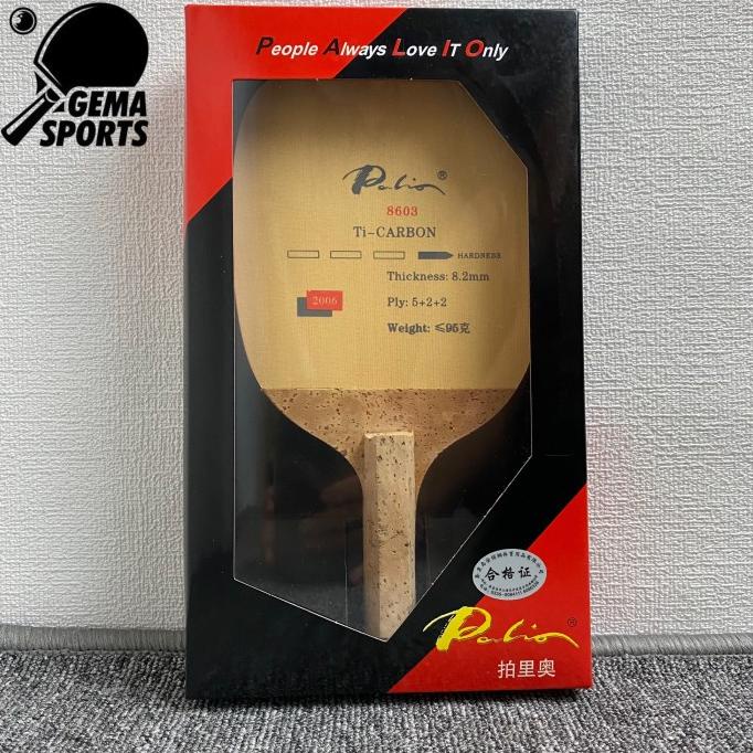 Kayu Bet Pingpong Tenis Meja Palio 8603 Titanium Carbon Off+ Jpen Ori Kode 811