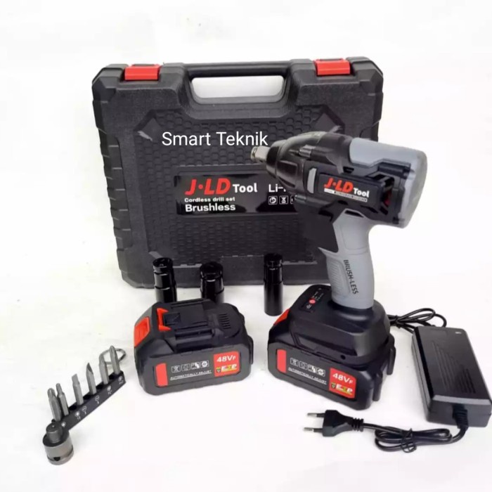 Promo Cordless Impact Wrench Brushless J88 Jld Free 2 Batre