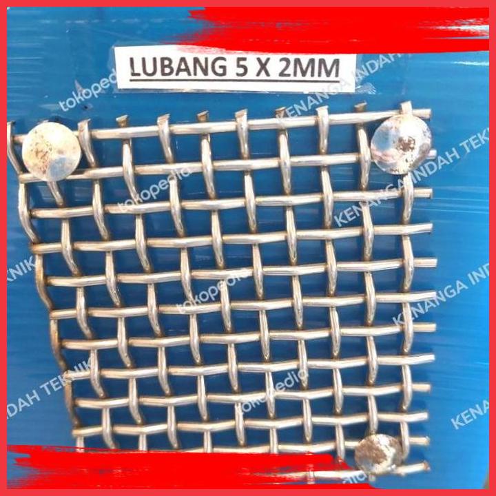 

(KENA) KAWAT WIREMESH STAINLESS SS304 5 X 2MM X 5METER ( ANYAMAN LURUS )