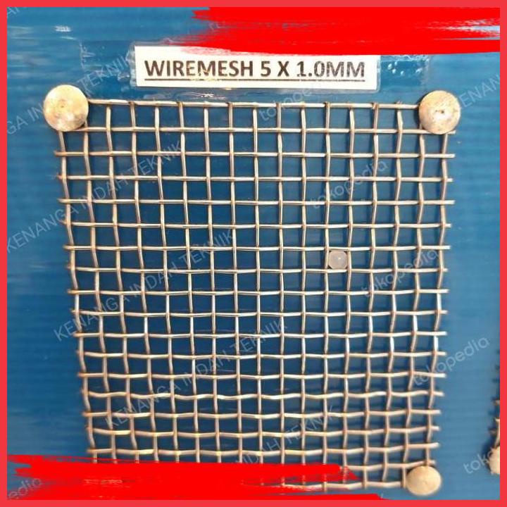 

(KENA) KAWAT SARINGAN WIREMESH ANYAMAN LURUS STAINLESS 5 X 1,0MM X 1 METER