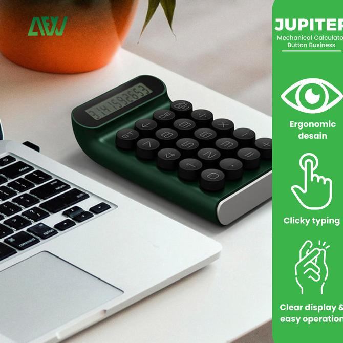 

JUPITER Mechanical Calculator Button Business Office Digital Ergonomis