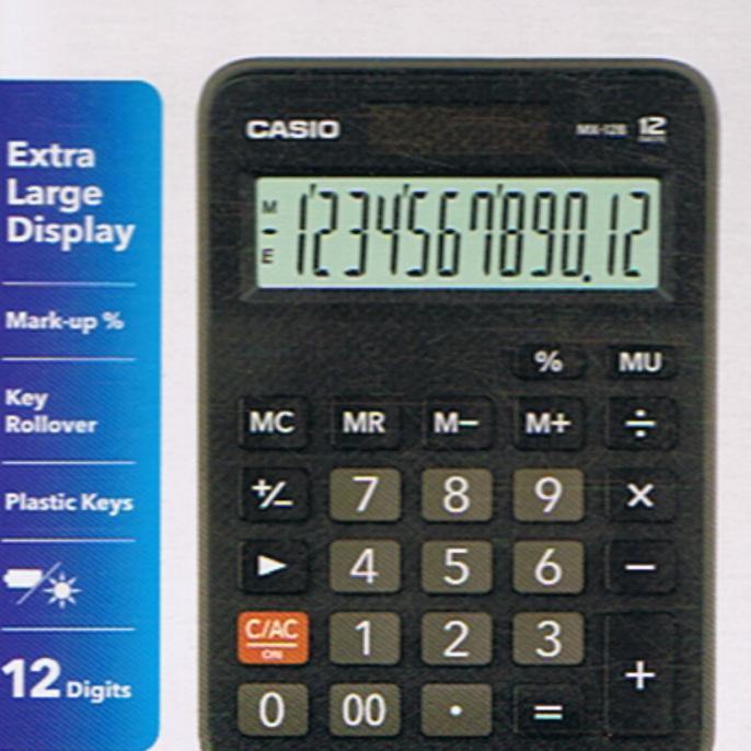 

Calculator Casio MX 12 B 12 digit dual power.