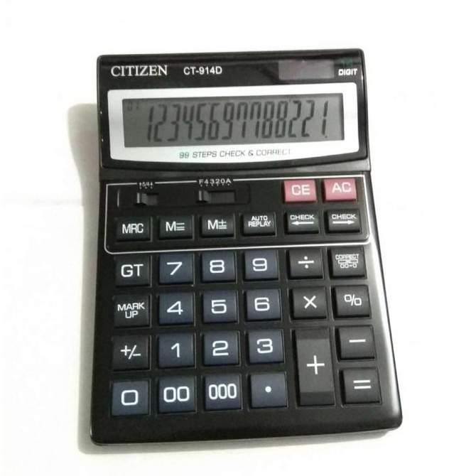 

Kalkulator Citizen Ukuran Besar 14 Digit Baterai AA Biasa Kantor Toko