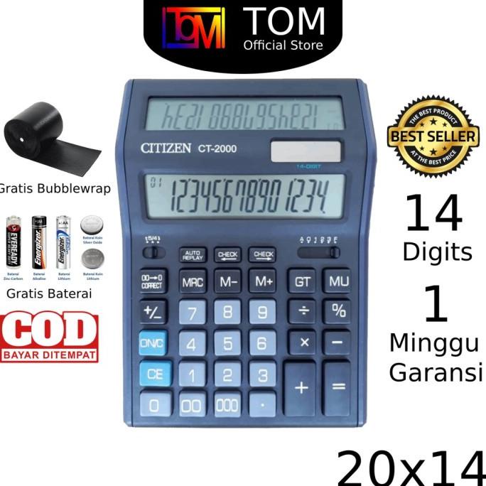 

Kalkulator Besar 2 Layar 14 Digit - Kalkulator Check Calculator Citize