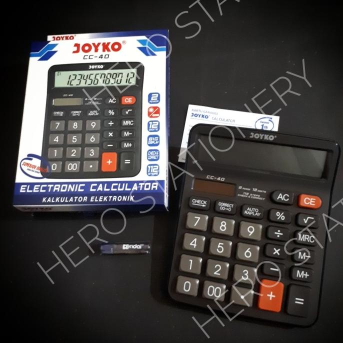 

Kalkulator calculator joyko 12 digits check correct CC-40