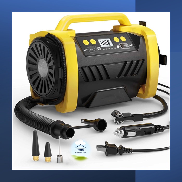 ✅Baru Pompa Angin Ban Elektrik Digital Inflator Portable Ac 110 V Dc 12V Bisa Sameday