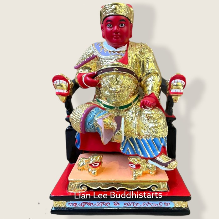 patung dewa kwee seng ong / kong tek cun ong terlaris 12 inch kayu III