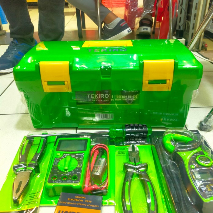 [Original] Tools Box  Isi Murah / Perlengkapan Tools Box Merk Tekiro Murah Diskon