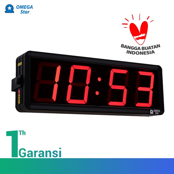 [Ori] Jam Digital Dinding 7 Segment 4 Inch - Omega Star Terbatas