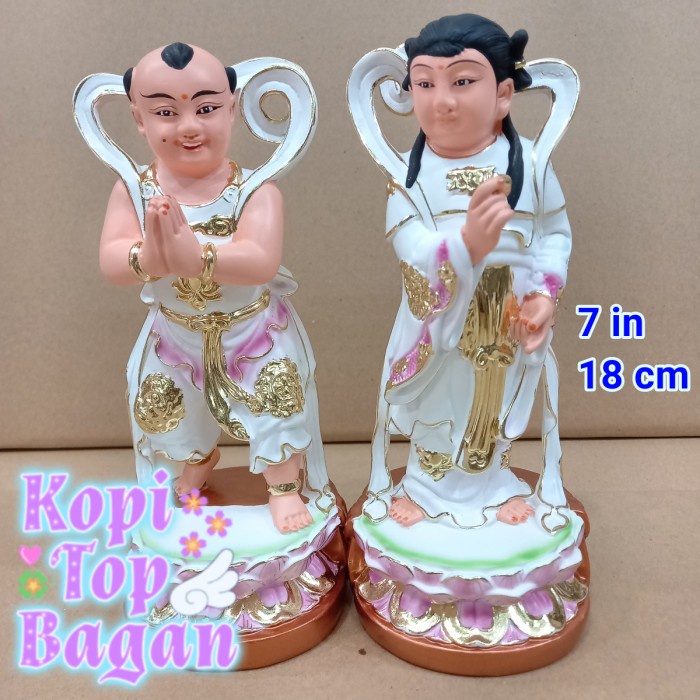 [Ori] Cin Tong Anak Putih Fiber / Pengawal Dewi Kwan Im 7 Inch  18 Cm  Limited