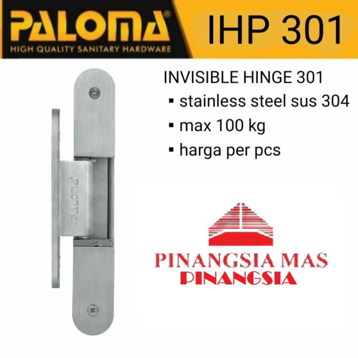 [Ori] Engsel Hinge Invisible Paloma Ihp 301 #Engsel Tanam Pintu Bisa Gojek