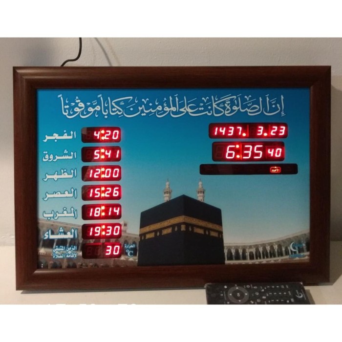 [Ori] Jam Dinding Digital Adzan Waktu Sholat Az-3550 Remote Terbatas
