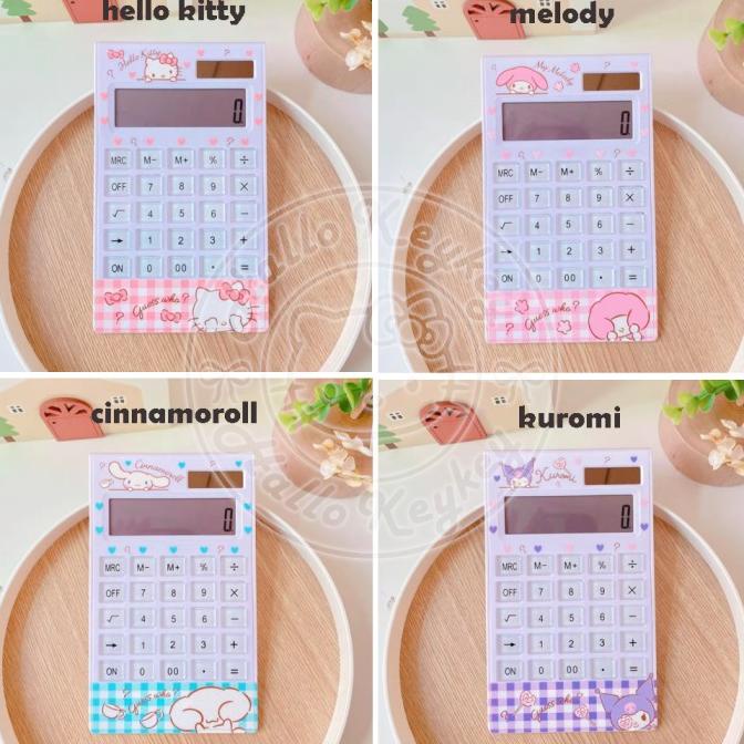 

kalkulator 12 digits hello kitty melody cinnamoroll kuromi