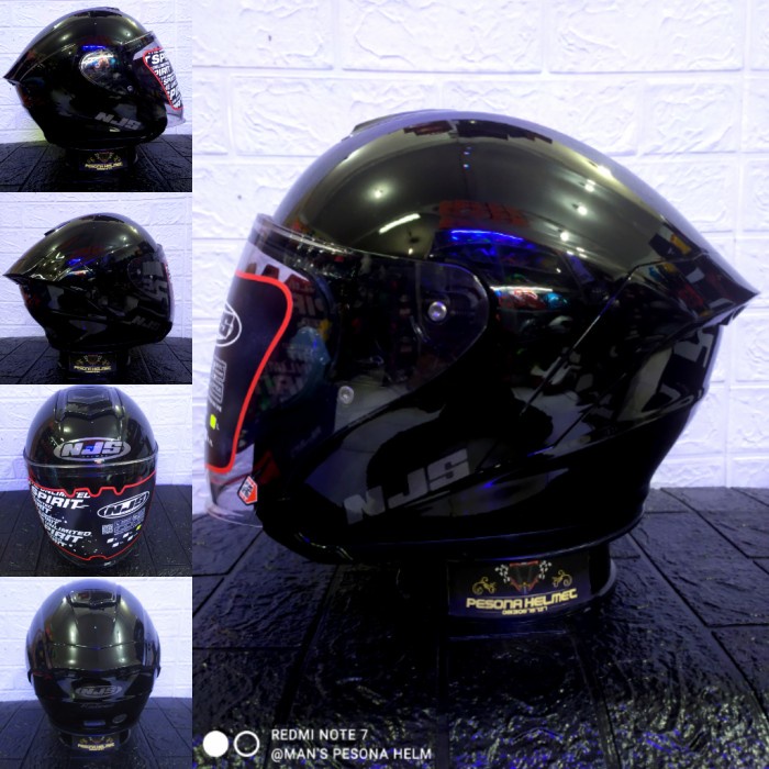 [New Ori] Helm Njs Kairoz Solid BlackOriginal Njs Helm Half Face Sni Bisa Gojek