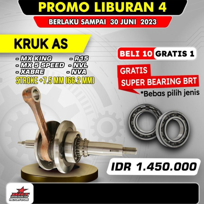 ✨Termurah Kruk As Brt Struk 75 Mm  Mx New Mx King R15 Vixion  Limited