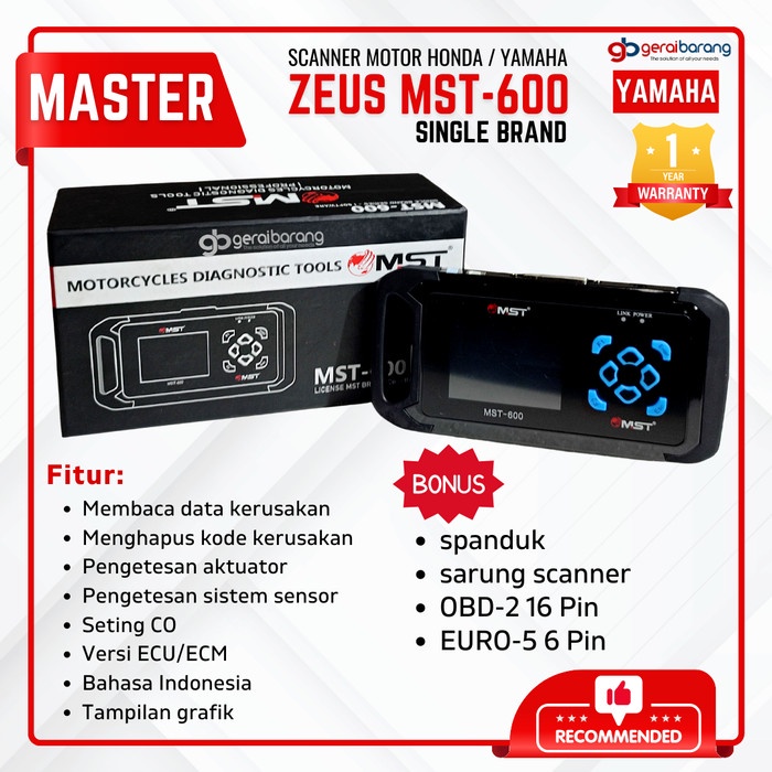 ✨Termurah Scanner Motor Injeksi Yamaha Master Mst 600 Alat Service Motor Injeksi Berkualitas