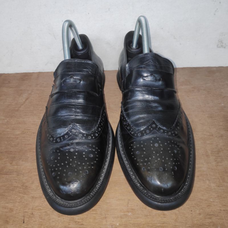H/Y wingtip brogue original sepatu pria formal kasual vintage preloved Oxford