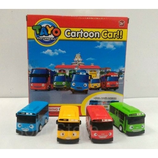 DISKON SPESIAL MAINAN ANAK TAYO THE LITTLE BUS 1 SET (4PCS) LOOSEPACK NON BOX TERMURAH