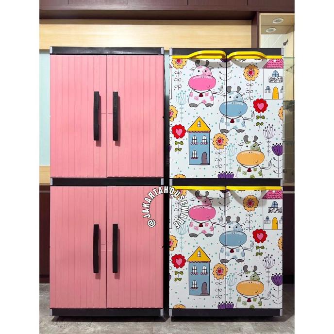 Lemari plastik lemari pakaian Miami Orlando Susun 4