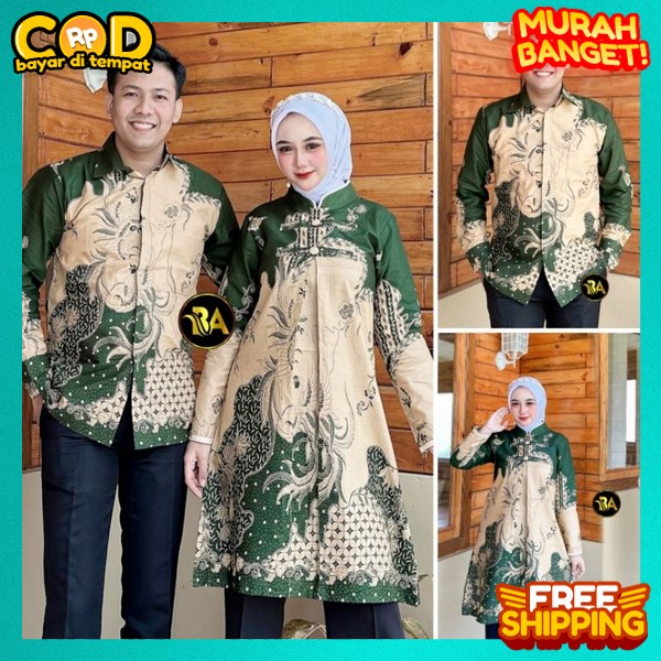 Baju Batik Copel Modern Premium Tunic Pakaian Pasangan Terbaru Pria Wanita Trend Terlaris 2024 Batij