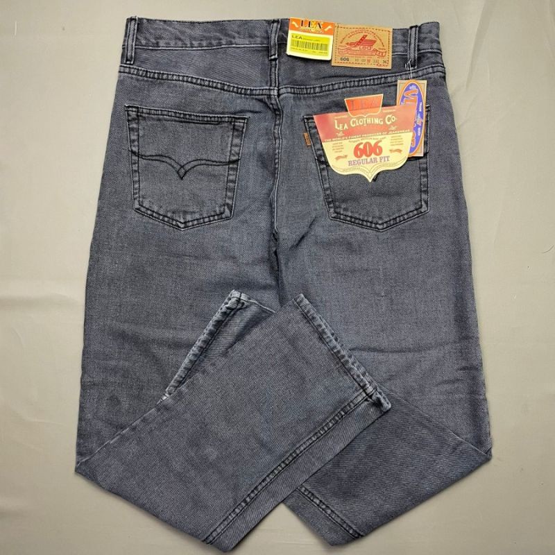 CELANA PANJANG JEANS WARNA ABU / GREY CELANA JEANS PRIA LEA 606 STANDAR REGULER BASIC ORIGINAL BRAND