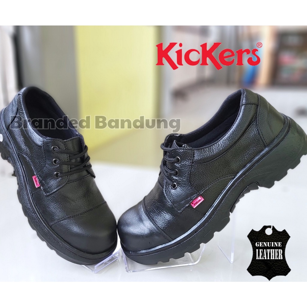 Sepatu Pria Boots KICKERS Pendek Pria Sepatu Safety Komando Kulit Semi Formal PDL Low Sepatu Pansus 