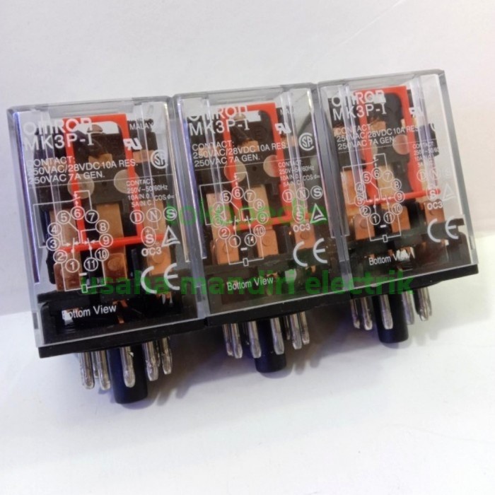 Promo Relay Mk3P-I Omron Relay + Socket Mk3P 11 Pin 220Vac Terbaru