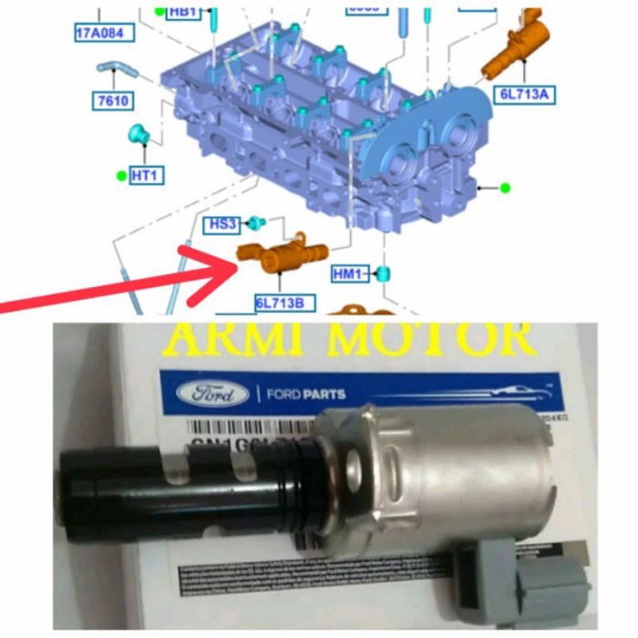 Sensor Vvt Selenoid Ford Ecosport & Fiesta Matik Genuine Part Ford Kode Hk067