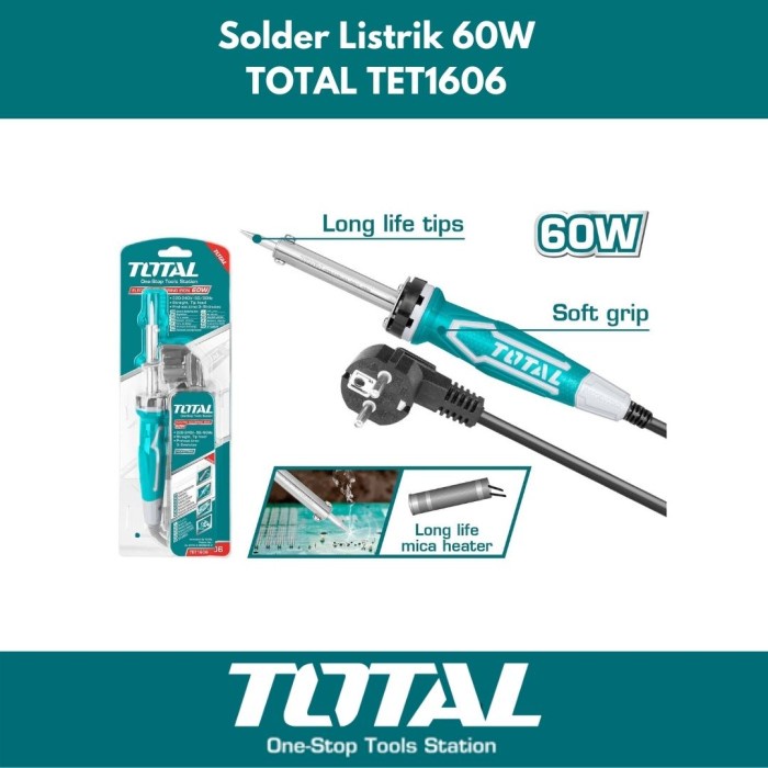 Promo Solder Listrik Electric Soldering Iron Total Tet1606 Terbaru